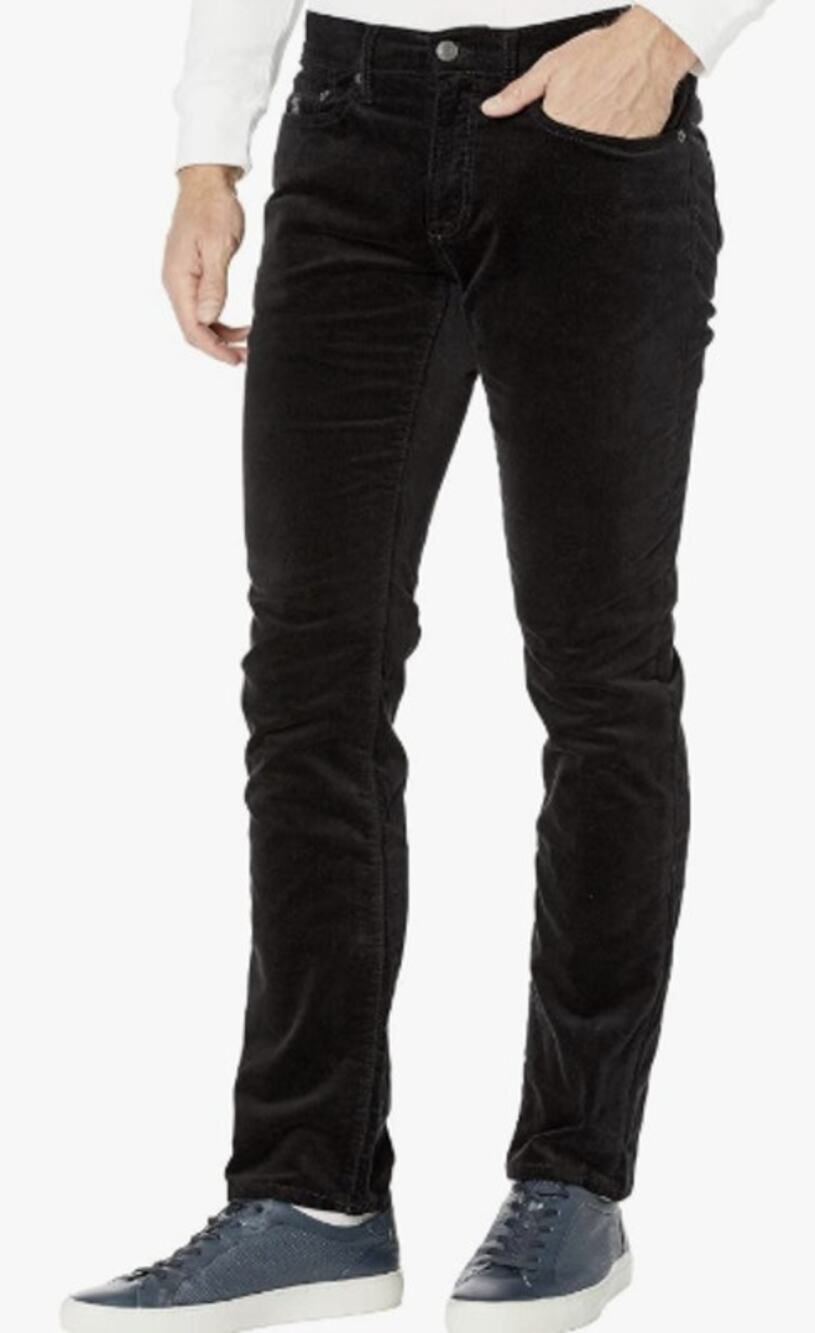 U.S. Polo Assn. Men's 38x30 Black 5-Pocket Slim Straight Corduroy Pants Q3-22